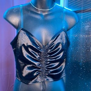 Clear Strapped Satin Cami